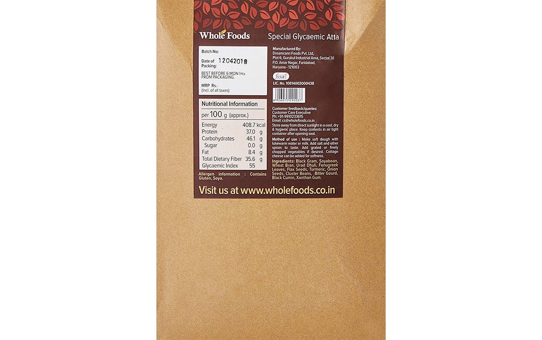 Whole Foods Special Glycaemic Atta, Speciality Flour Mix   Box  1 kilogram